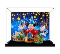 Caja expositora acrílica para modelo Lego 21352 Magical World Architecture, transparente, a prueba de polvo, compatible con el modelo Lego 21352 (modelo no incluido) (fondo A)