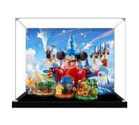 Caja expositora acrílica para modelo Lego 21352 Magical World Architecture, transparente, a prueba de polvo, compatible con el modelo Lego 21352 (modelo no incluido) (fondo-D)