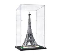 Caja expositora acrílica transparente a prueba de polvo, compatible con la Torre Eiffel Lego 10181, caja de exhibición modelo París, caja de almacenamiento, vitrina (solo caja de exhibición) (base
