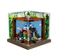 Caja expositora de acrílico transparente a prueba de polvo, compatible con lego 21265 Creative Workbench modelo de caja de exposición, caja de almacenamiento, vitrina (solo caja expositora) (base de