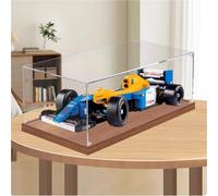 Caja expositora de acrílico transparente a prueba de polvo, compatible con modelos de coches LEGO 10353 Racing, caja de almacenamiento, vitrina (solo caja expositora) (base de madera de 3 mm)