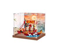 Caja expositora de acrílico transparente, para modelo Lego 40678 de calendario de festivales, caja de almacenamiento a prueba de polvo (modelo no incluido) (modelo de pulverización trasera de 3 mm)