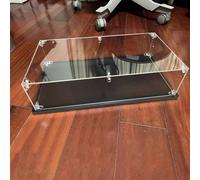 Caja expositora de acrílico, Vitrina de acrílico Transparente de 6" a 24" con Base Negra - Vitrina para Figuras de acción, Juguetes y coleccionables, Caja de Almacenamiento de 10" x 10" x 8"
