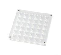 Caja expositora de conchas marinas de acrílico transparente con 36 rejillas para organizar objetos pequeños (forma de corazón)