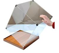 Caja expositora transparente para coleccionables, Exhibición de acrílico transparente apilable for tamaños múltiples de cristales de figuras de acción(30cm(12") x30cm(12") x40cm(16"))