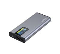 Caja externa CoolBox miniChase M.2 Aluminio Gris USB 3.2 Gen 2 con pantalla LCD
