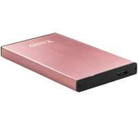 Caja Externa HDD Tooq 2.5" SATA (9,5mm) - USB 3.0/3.1 Gen 1 Rosa Metalizado