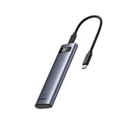 Caja externa M.2 NVME SATA Baseus BS-OH155 Aluminio Gris 10Gbps Protector de silicona
