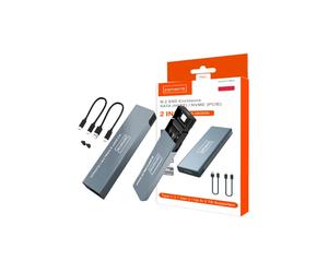Caja externa M.2 - ZENWIRE - Disco SSD M.2 NVMe/SATA - USB-C 3.2 Gen 2 - Compatible con NVMe y SATA - Montaje sin herramientas