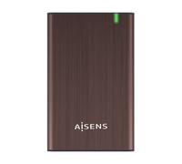 AISENS - ASE-2525BWN - Carcasa Externa para Disco Duro 2,5" SATA A USB 2.0/USB 3.0/USB3.1 GEN1, Marron