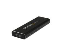 StarTech.com Caja USB 3.0 (5Gbps) a SSD M.2 de Aluminio con UASP - Negro - SATA NGFF M.2 con B Key y B+M Key - Caja Portátil Externa M.2 - No es Compatible con NVMe / AHCI