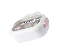 Caja fácil de usar con conejos aislados portadores de alimentos para niños con patrón delicado de conejos caja de alimentos de acero inoxidable