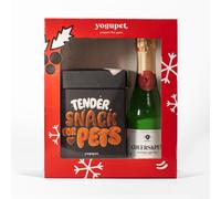 Caja festiva con champán + caja de snacks para perro y gato - Yogupet - Color: Negro