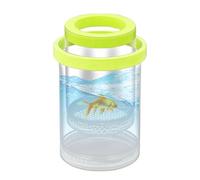 Caja flotante de cría de peces, separador transparente de acuario, incubación, aislamiento, crecimiento, freír guppy de camarones Betta, tanque flotante para cuidado (PP, 14,3 x 9,3 cm)