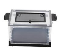 Caja for Mascotas, Material ABS, terrario pequeño for Mascotas, Puerta de Apertura Frontal con bisagras, Cubierta de Malla Grande, Soporte Superior for Erizo (Negro)
