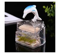 Caja for Palillos de Dientes, Soporte for Palillos de Dientes, diseño Transparente, dispensador de Palillos de Dientes, Accesorios de Cocina (Color: Rosa) (Color : BLU)