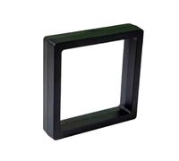 Caja for presentación de joyería Multicolor, marco imagen flotante 3D, caja sombra, soporte for colgante anillo, protege la piedra, 10 Uds para Joyería, Medallas(Black,9x9x2cm)
