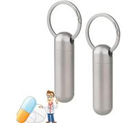 Caja for tableta, pastillero de viaje, pastillero EDC de titanio, llavero impermeable for pastillero pequeño, pastillero portátil for viajes al aire libre, organizador de pastillas liviano, pastillero