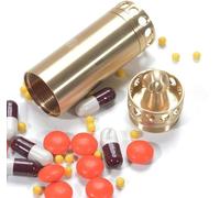 Caja for tableta, pastillero de viaje, pastillero pequeño de latón, estuche for pastillas Nitro, llavero impermeable, pastillero de viaje for bolso, pastillero for exteriores, aire de bolsillo portáti