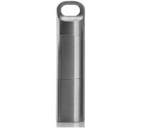 Caja for tabletas, pastillero de viaje, organizador plegable de pastillas de moda, pastillero de viaje, dispensador de pastillas médicas, tubo único dorado, mediano (Color : Silver)