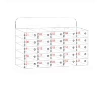 Caja fuerte acrílica para teléfono con llave, 50 compartimentos, ideal para uso escolar y oficina, organizador para teléfonos celulares y objetos pequeños