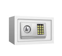 Caja Fuerte Antirrobo, Caja De Seguridad con Contraseña Y Cerradura, para Billetes, Alcancía, Caja De Seguridad para El Hogar, De Acero, 3 Colores (Blanco)