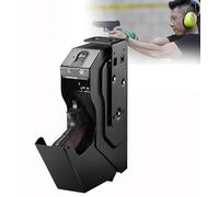 Caja Fuerte biométrica para Pistola, Caja Fuerte para Armas, Caja Fuerte desplegable para Pistola con Huella Dactilar, Llave de Repuesto, Armario para Pistola montado en la Pared
