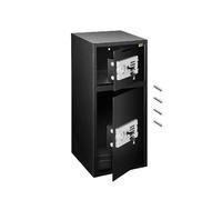 Caja Fuerte, Caja de seguridad de doble puerta de 33" con forma de alcancía oculta secreta de acero con espacio de almacenamiento separado y cerradura electrónica for uso en la oficina y el hogar Resi