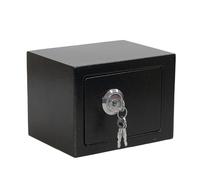 Caja Fuerte, Caja de seguridad for dinero en efectivo con llave, duradera y profesional, de acero inoxidable, for el hogar, la oficina y las joyas, color negro Resistente, Seguro, Interior y Exterior.