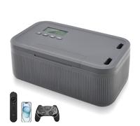 Caja fuerte con temporizador, Caja bloqueable para móviles, alcohol u otras tentaciones no deseadas, Caja de seguridad de autocontrol, Cárcel para móviles para el trabajo (Azul y gris)