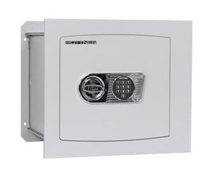 Caja fuerte de empotrar en la pared EN1 Delta 40 de Rottner, Cerradura electrónica, Color gris claro, An x Al 490x430 mm, 1 estante, Tornillos de fijación incluidos
