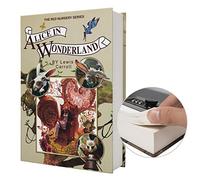 Caja fuerte de libro de diversión de papel real, caja de almacenamiento, diccionario caja fuerte secreta con cerradura de código/llave, caja fuerte oculta de libro plegable (Combinación M, Alice)