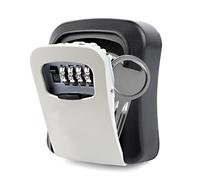 Caja Fuerte de Llaves Exterior, Caja de Seguridad para Llaves, Caja Seguridad Llaves Montado, con Código de 4 Dígitos, Aleación de Zinc, para Hogar, Garaje, Escuela, Oficina, Almacén