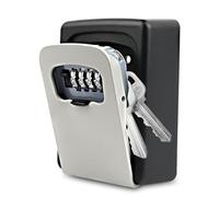 Caja Fuerte de Llaves Exterior, Caja de Seguridad para Llaves, Caja Seguridad Llaves Montado, con Código de 4 Dígitos, Impermeable y Anticorrosión para Hogar, Garaje, Escuela, Oficina, Almacén