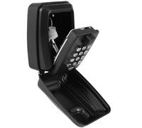 Caja fuerte de pared con llave y código secreto, organizador oculto sin llave para el hogar y la oficina, caja de seguridad resistente a la intemperie, ideal para objetos de valor y documentos (negro