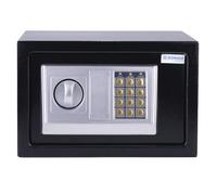 Caja fuerte digital DONAU TECH 8,5L / 31 x 20 x 20 cm/Caja fuerte electrónica manual-digital para mueble/con contraseña digital y 2 llaves de seguridad/Negra/con certificado CE y RoHS