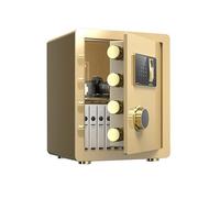 Caja fuerte dinero y efectivo, caja fuerte biométrica inteligente bloqueo huellas dactilares, montaje pared, for documentos pasaporte, uso objetos valor(Gold,36x32x40cm)