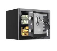 Caja fuerte electrónica con teclado y llaves, caja fuerte pequeña para el hogar, mini caja fuerte para niños, caja de seguridad electrónica para dinero en efectivo, caja de seguridad con llaves de