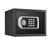 Caja fuerte electrónica de acero con teclado - Asegura dinero pasaportes y objetos de valor para el hogar, negocios y viajes - Almacenamiento de seguridad ignífugo e impermeable