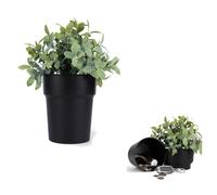 Caja fuerte en forma de maceta con plantas, llave para ocultar dinero y objetos, caja fuerte secreta para exterior, jardín, oficina