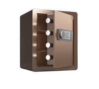 Caja fuerte for huellas dactilares, pequeña caja fuerte de seguridad electrónica for guardar dinero, medicamentos, joyas y otros objetos de valor Cajas fuertes(Bruin)