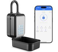 Caja fuerte inteligente Pairier, caja de bloqueo Bluetooth compatible con la aplicación TTLock y código PIN, caja fuerte con código numérico de 12 dígitos, adecuada para casa, garaje, vivienda