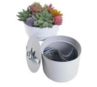 Caja fuerte oculta para macetas, cerradura de llave, compartimento secreto para dinero en efectivo, llaves y otros objetos de valor