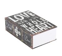 Caja Fuerte Oculta Secreta, Caja Fuerte de Metal con Forma de Libro de Llaves Portátil de Gran Capacidad para Guardar Dinero, Armas, Joyas Y Pasaporte, 18x11,8x5,5 Cm(Amor)
