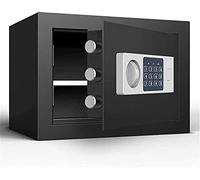 Caja Fuerte para el hogar Caja Fuerte de pequeño Valor Teclado Digital Amarillo Volumen Montado en la Pared o en el Piso Alarma Doble de Acero de Alta Densidad Perno de Bloqueo sólido de 25 mm Negro