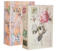 Caja fuerte para libros con cerradura de combinación, 2 unidades, 18 x 11,5 x 5,5 cm, caja fuerte con llave, caja fuerte para libros, caja fuerte para llaves, objetos de valor, dinero y joyas