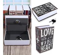 Caja fuerte para libros de desvío, caja fuerte secreta de diccionario, caja fuerte para guardar la Biblia con llave de seguridad, caja fuerte oculta para libros de desvío(LOVE type)