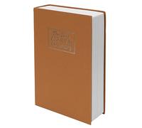 Caja fuerte para libros de desvío de gran tamaño, caja fuerte para libros estilo diccionario, caja fuerte de acero inoxidable con cerradura de combinación para documentos de (Café)