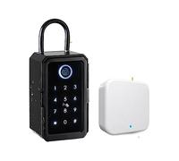 Caja Fuerte para Llaves al Aire Libre, Key Safe Tuya Ttlock Huella Digital Caja de Llave Digital App Acceso Remoto Montaje en Pared Combinación Seguridad Lockbox,para la Escuela de Garaje en casa(Ttl