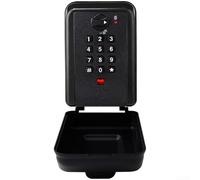 Caja fuerte para llaves con botón pulsador para exteriores, caja de seguridad impermeable para montaje en pared para el hogar y la entrada, 16 x 11 x 8 cm, gris (B)